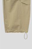Eyelet half-moon cargo cotton pants