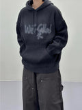 Blurry Spray Hood Knit