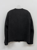 Snap half tweed jacket