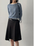 Lower Stripe Midi Skirt