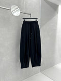 Multi-Tuck Nylon Balloon Pants