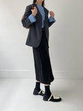 Unbalanced Shoulder Poplin Shirt