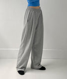 One tuck banding training wide pants