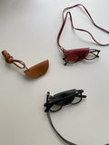 Leather Glasses Key Ring Holder