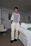 buttons split pants
