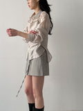 Ready Belted Wrap Skirt Pants
