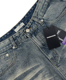 Multi Brush Washed Denim