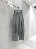 Multi-Tuck Nylon Balloon Pants