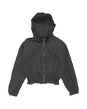 HOODED FRILL CROP JUMPER