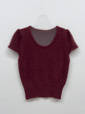 Puff Angora Short-Sleeve Knit