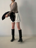 [Tie SET] Sheep V-neck Knit T-shirt