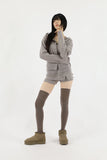 Ari snap hood zip-up