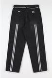 Track two-line denim pants