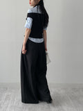 Kalin pleated wide slacks