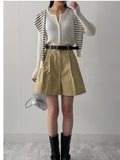 Spen Symbol Ribbed Crop Cardigan