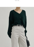 Lambswool V-Neck Cropped Cardigan