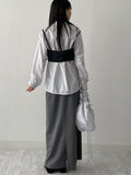 [Wrinkle Free] Pocket Stripe Loose Fit Shirt