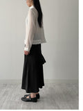 Frill Yoru See-through Blouse