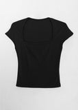 SQUARE NECK HALF T
