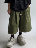 Solid Cotton Banding Bermuda Pants