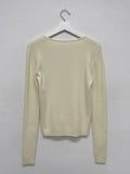 [Plan] Kissing Ribbed U-neck Knit T-shirt