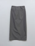 Nylon H-line Long Skirt