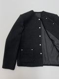 Snap half tweed jacket