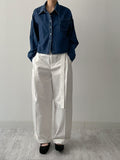 Breeze Denim Crop Shirt