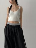 [2way!] Color matching track wide pants