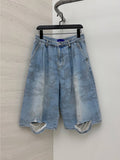 Military Vintage Camo Bermuda Denim