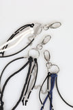 Leather Silver Multi Keyring