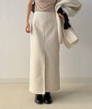 Shear Wool H-line Long Skirt