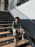 Raw Vintage Gray Tin Bermuda Denim