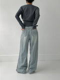 Rutting Wrap Unbalanced Knit Cardigan