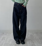 [non-fade] Pocket Selvedge Wide Denim Pants