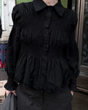 SMOKING SHIRRING BLOUSE