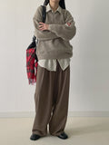 [FW/Brushed Fabric] Arch Two-Tuck Wide Slacks
