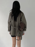 Crack Leather Mini Backpack