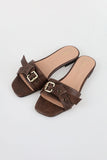 Antique Belt Slipper Mule