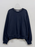 Back Slit Loose Fit Crop Sweatshirt