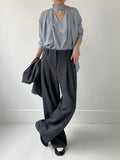 Scott Drape Tie Blouse