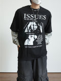 ISSUES Layered Over Long Sleeve Tee