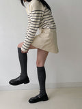 [Plan] Stripe Sailor Raglan Collar Knit