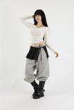 Yuje shirring crop off-shoulder tee