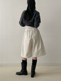 Pinot Corduroy Pintuck Bermuda Pants