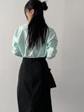 Unbalanced Stripe H-Line Skirt