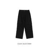 Salt Washed Cargo Denim