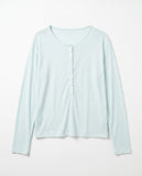 HENLEY BUTTON LONG TOP