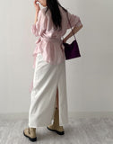 Sion Tencel See-through Over Fit Blouse