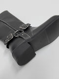 Studded Vintage Buckle Middle Boots